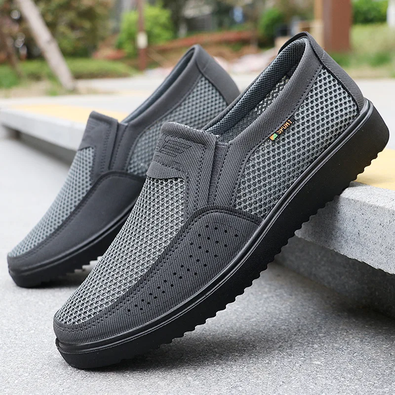 Men Casual Shoes Summer Mesh, The New Comfortable Non-Slip Lightweight Shoes for Men, Fashion Breathable Loafers