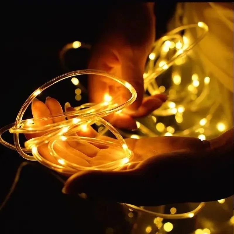 8 Modes Solar Rope Hose Lights LED String Lights Outdoor Decoration
