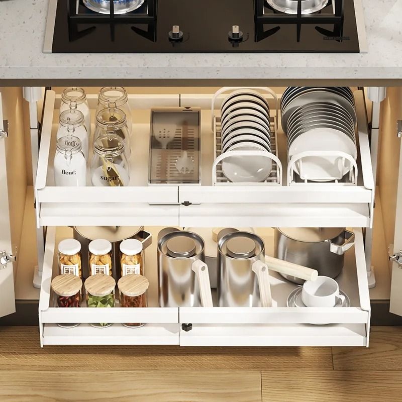 Pull Out Kitchen Cabinet Organizer Sliding Drawer Basket Shelf