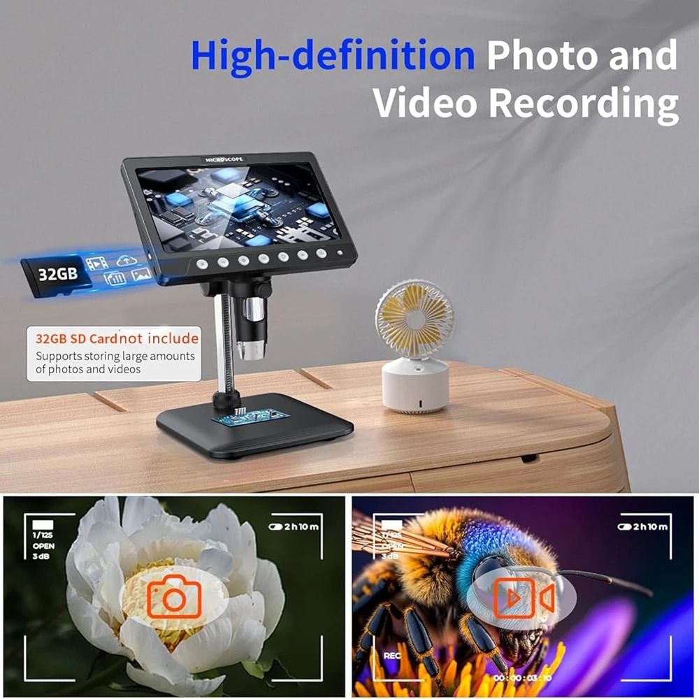 7-Inch IPS High-Definition Digital Coin Microscope