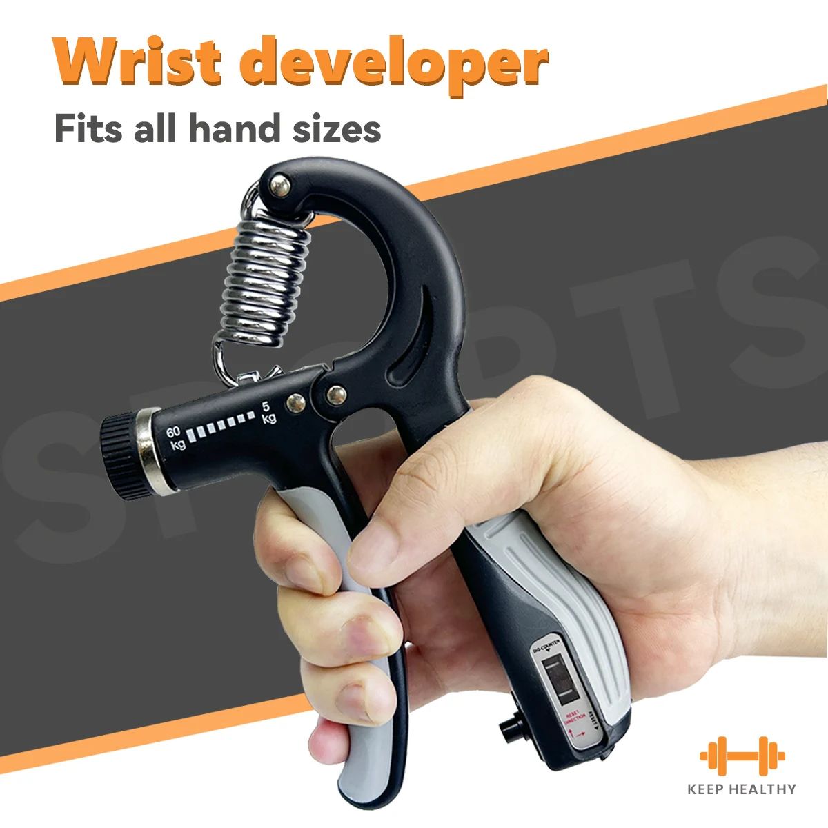 Adjustable Hand Grip Strengthener – Forearm & Grip Trainer 11–132 lbs