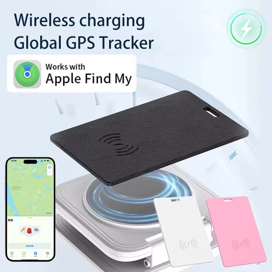 UltraSlim GPS Wallet Tracker Card – Slim Wallet GPS Tracker with Wireless Charging & Find My App Tracker