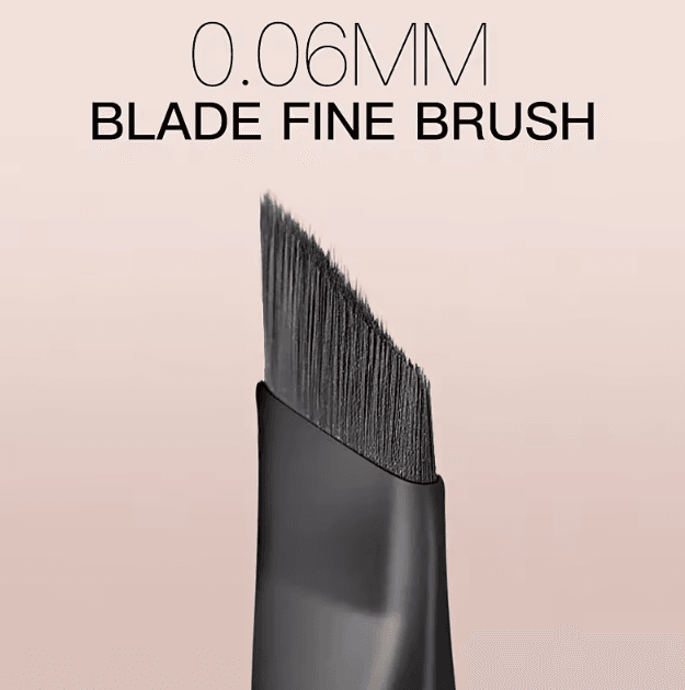 4 Piece Ultra Thin Angled Eyebrow and Eyeliner Brush Set for Precision Detail Makeup