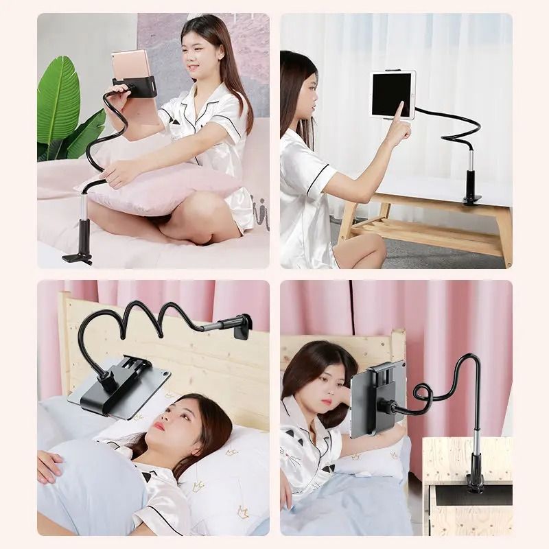 High Stability Flexible Lazy Bracket and 360 Degree Universal Tablet Stand for Mobile Devices