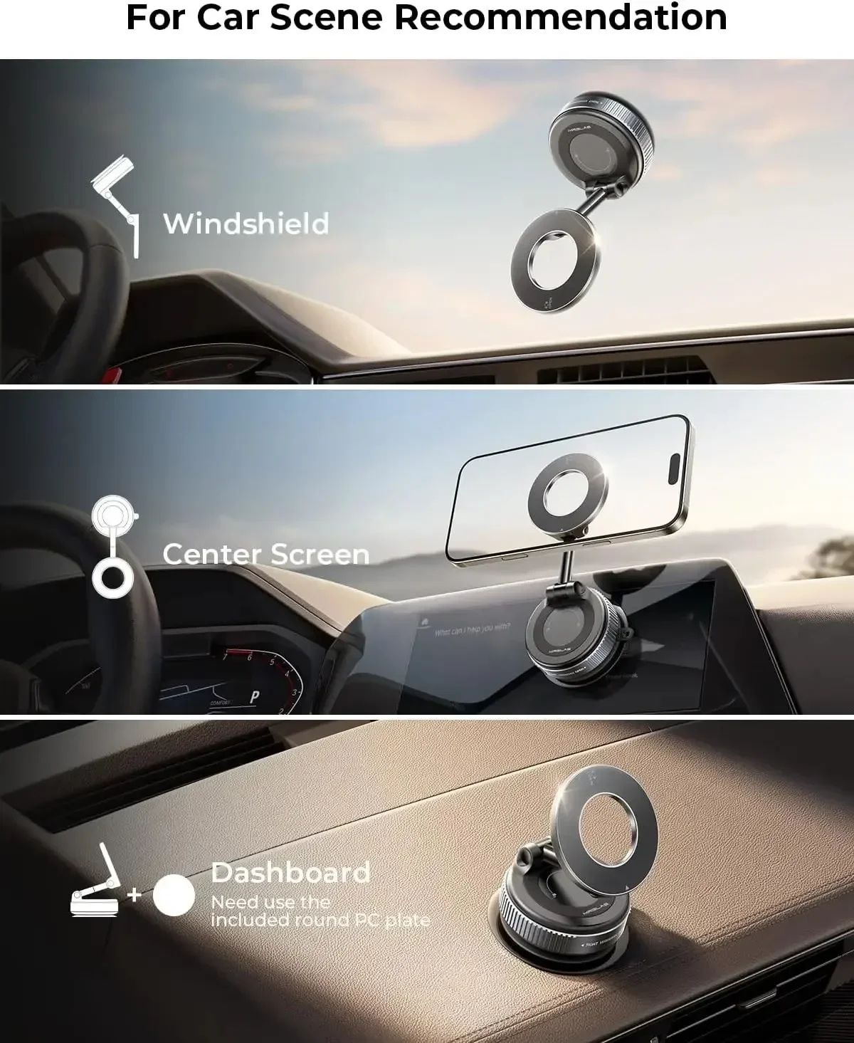 MagGrip Pro 360 Magnetic Phone Holder with Vacuum Suction Mount