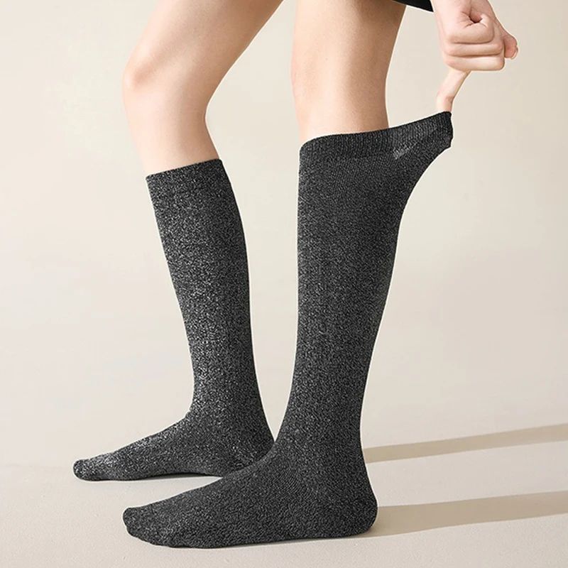 Womens Glitter Calf Socks Sparkly Metallic Casual Retro Socks, Bright Novelty Ankle Socks 1–5 Pairs