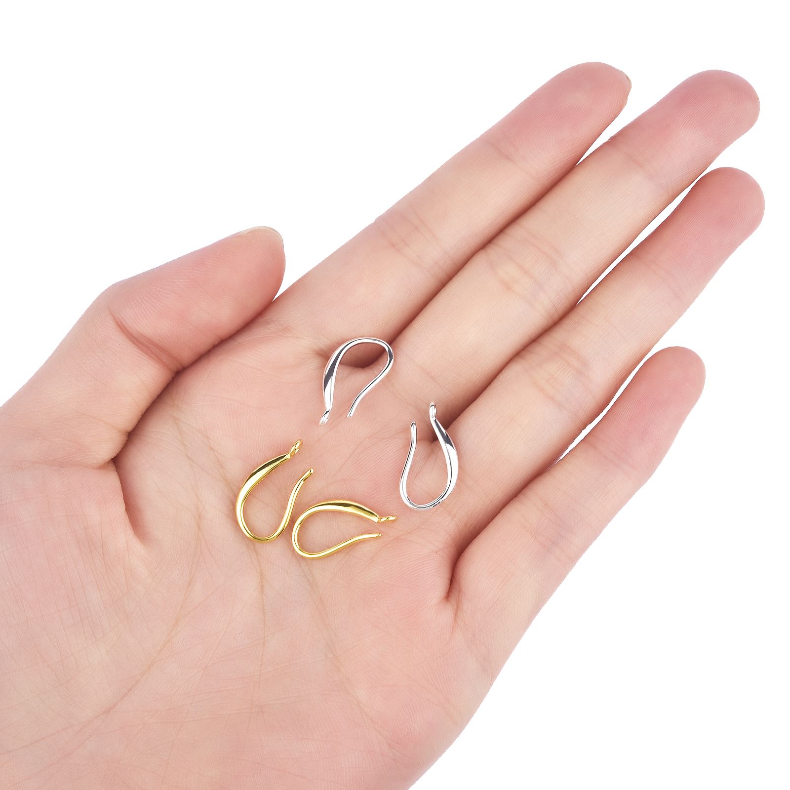 20PCS 925 Sterling Silver Earrings for Women - Smooth Hook Ear Design for DIY Jewelry Making