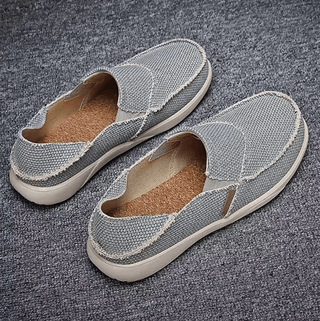 Men Canvas Summer Loafers Breathable Comfortable Ultralight Casual Shoes