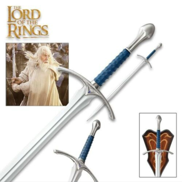 Glamdring Sword of Gandalf | Official Lord of the Rings Replica | Handmade 1095 High Carbon Steel Double-Edged Sword