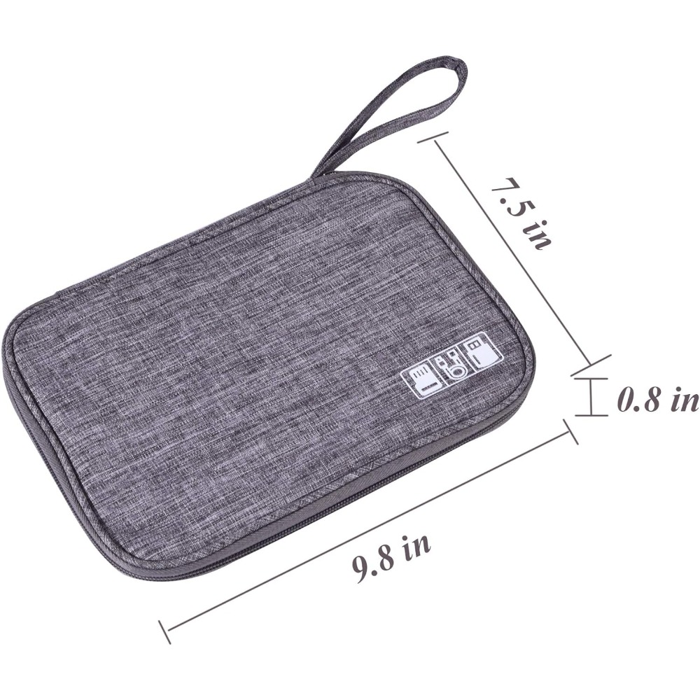Electronics Organizer Bag, Waterproof Carrying Pouch, Travel Bag, Universal Cable Organizer, Electronics Storage Bag