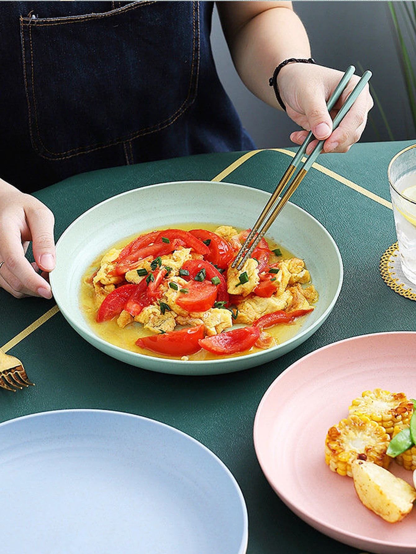 Lightweight Wheat Straw Dinner Plates - Unbreakable and Reusable Set