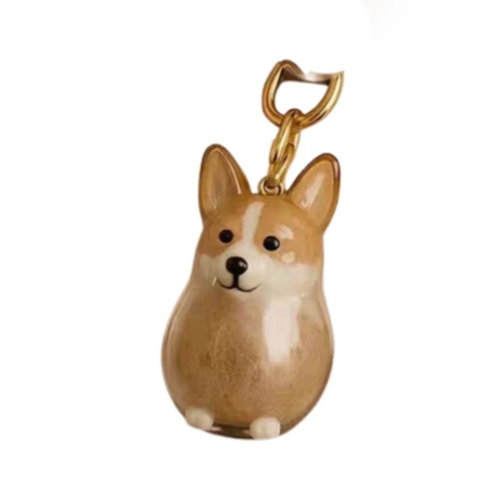 Cartoon Puppy Hair Keepsake Keychain