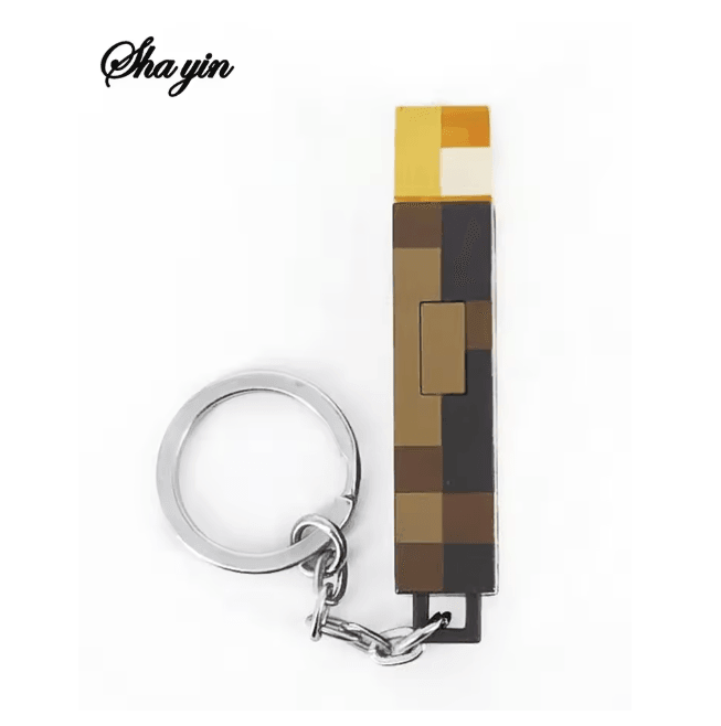Mini Torch Keychain Rechargeable Light Decorative Pendant