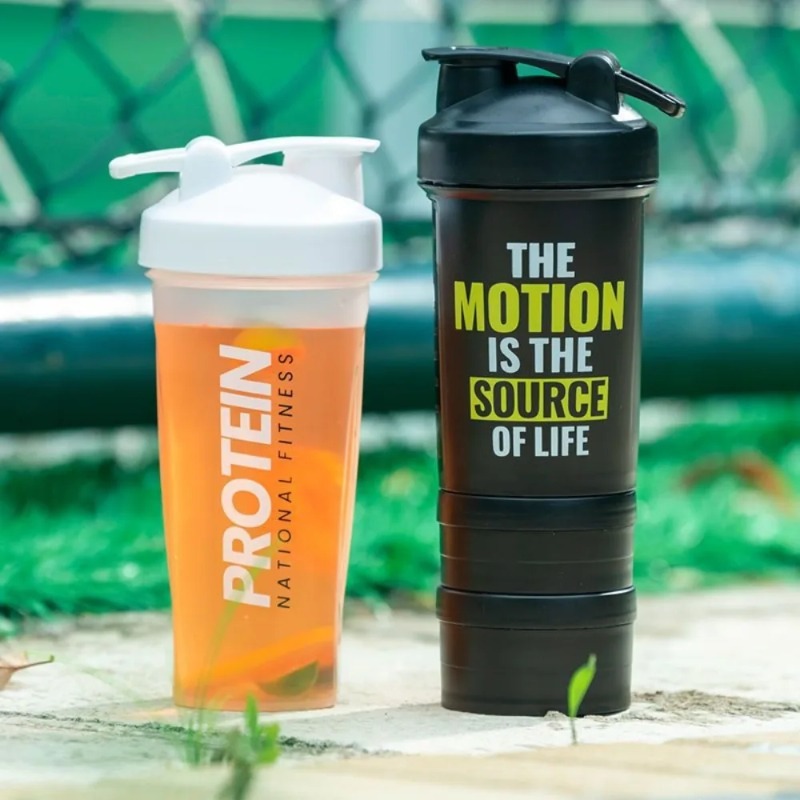 Shake Cup for Meal Replacement, Fitness Sports Water Bottle, Large Capacity Protein Cup with Measurement Markings