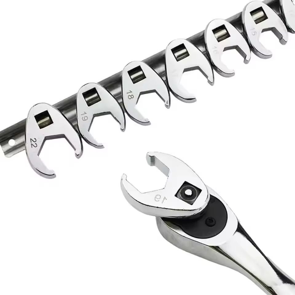 Crowfoot Wrench Set 10 Piece 3 8 Inch Drive Metric 10 To 22mm