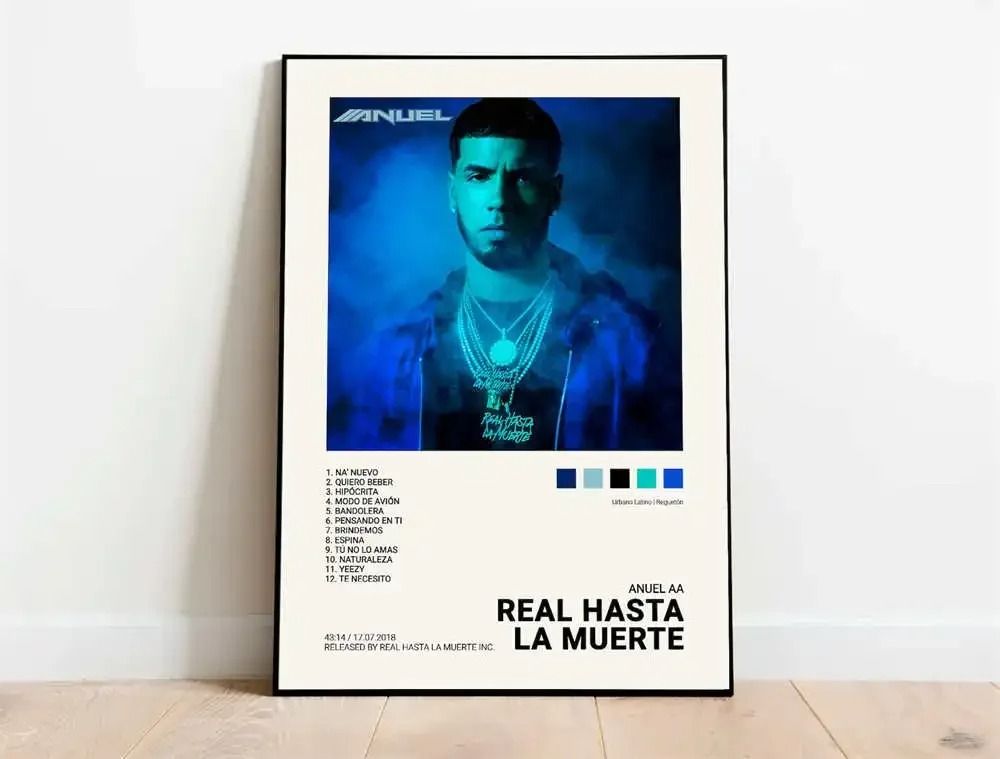 Latin Rap Music Poster Canvas Album Cover Aesthetic Wall Art Print