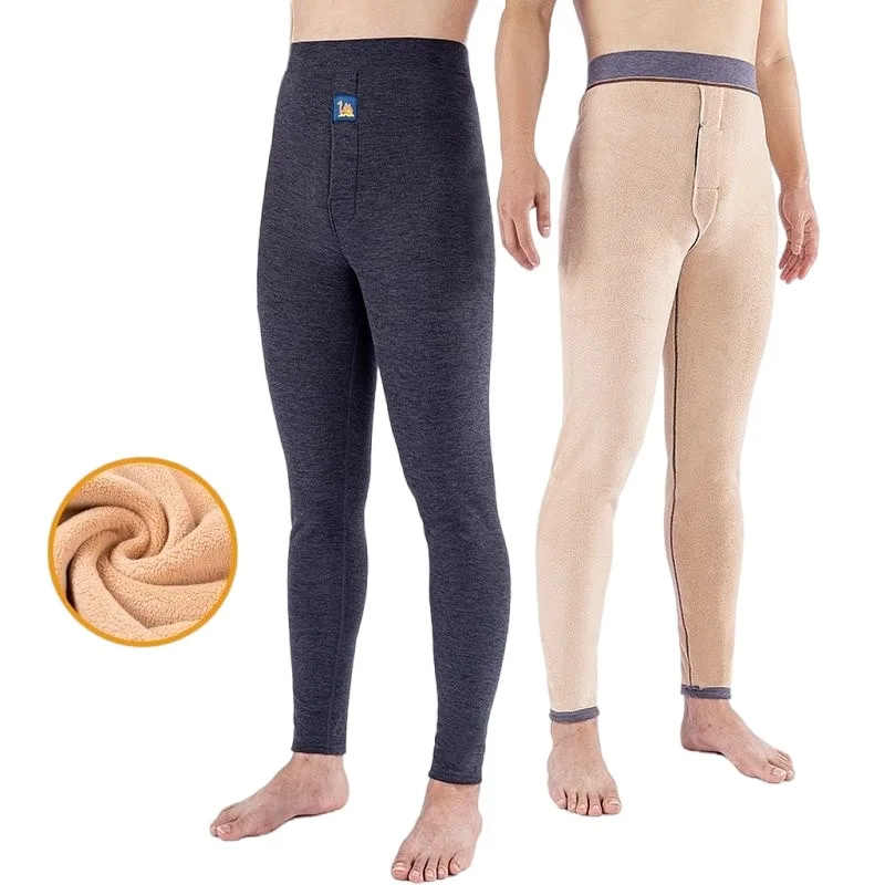 Thermal Underwear Men Winter Clothes Fleece Keep Warm Leggings Soft Underpants Also Can Sleepwear