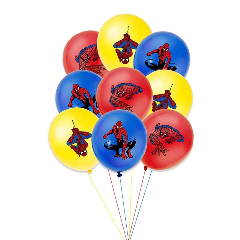 Spiderman 12 Inch Latex Balloons: Perfect Party Decor for Boys - 10/20/30pcs Available!
