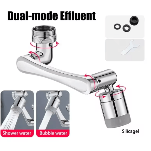 Stainless Steel Robotic Arm Faucet Aerator with 1080 Degree Swivel