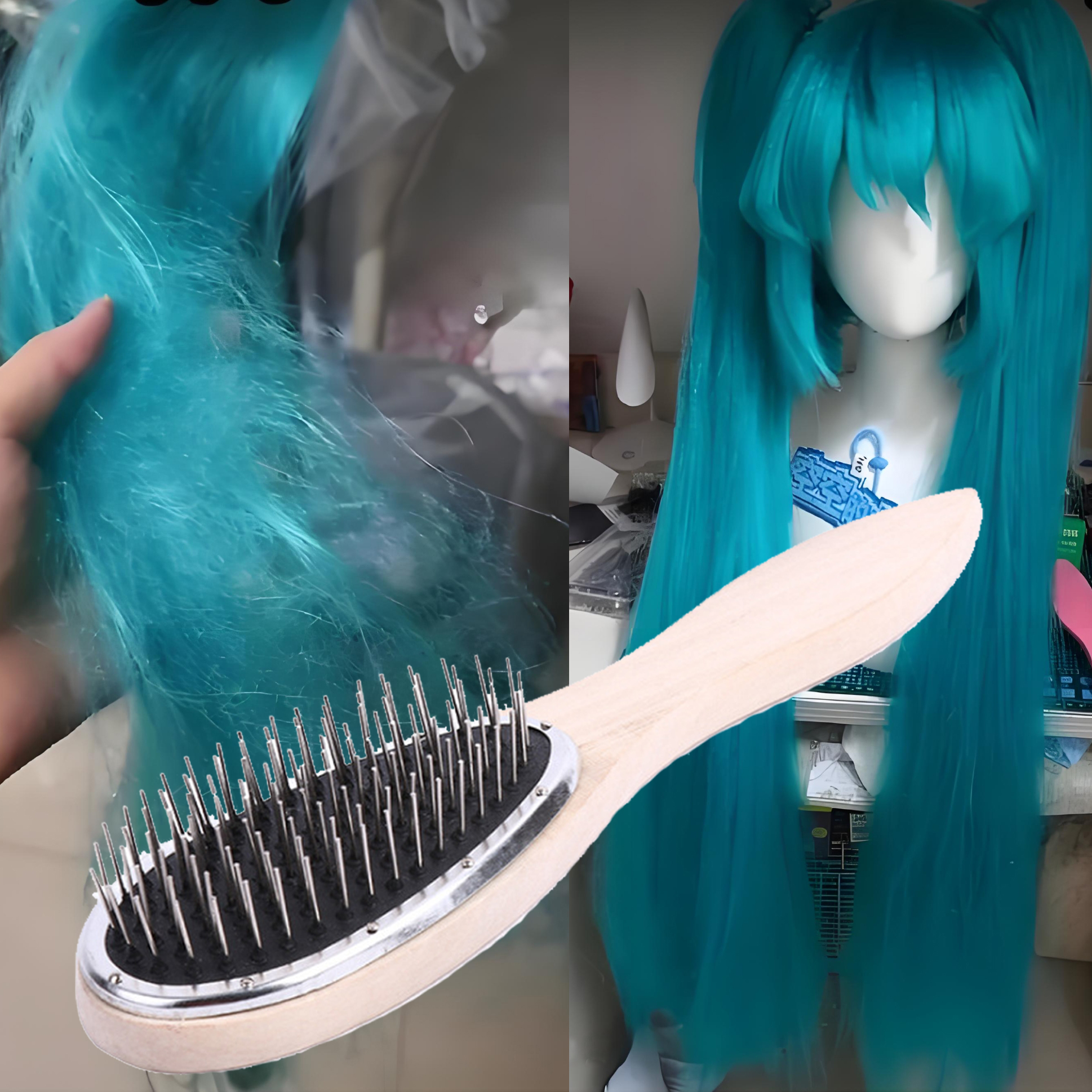 Anti Static Steel Comb for Hair Extensions, Professional Brush for Wig, Tangle-Free Training Comb