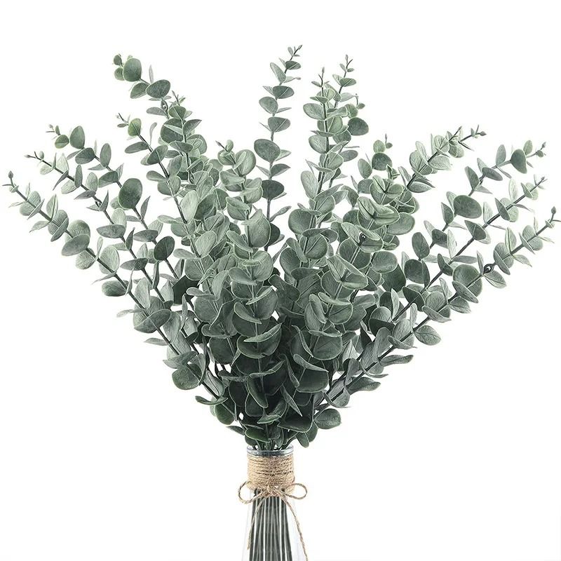Artificial Eucalyptus Stems Set Greenery Branches for Vase and Centerpiece Decor