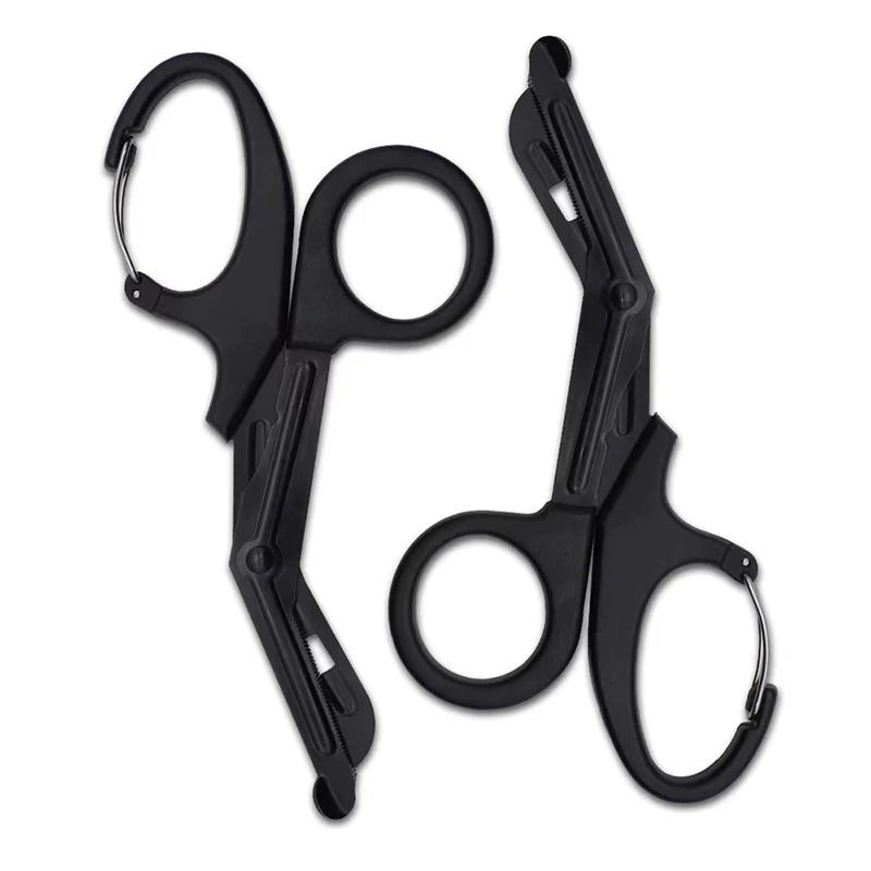 Stainless Steel Trauma Shears with Carabiner Emergency Bandage Cutting Scissors