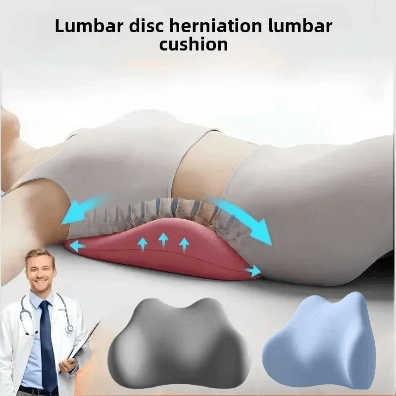 Ergonomic Lumbar Support Pillow for Sleeping – Soft Memory Foam Back Cushion