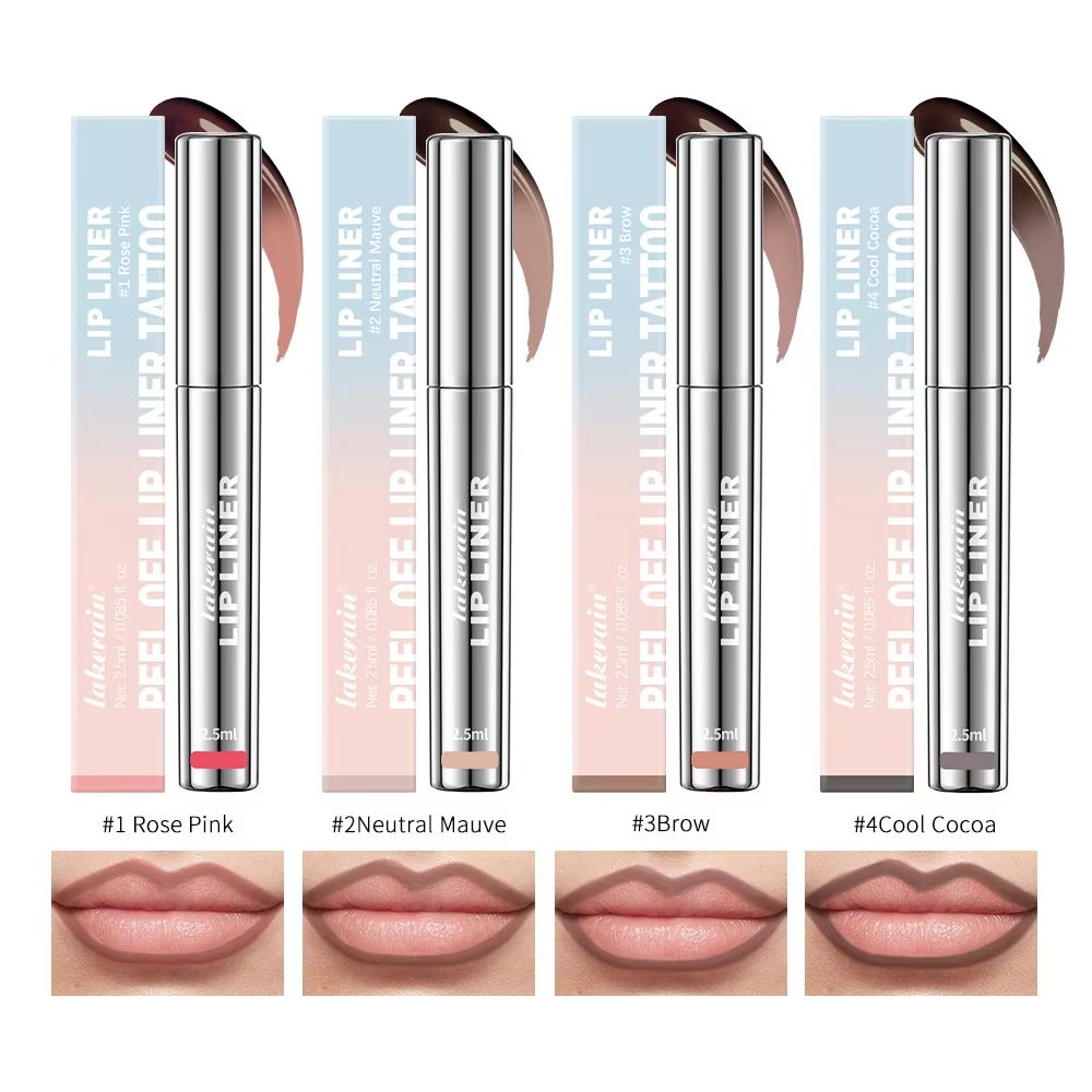 Waterproof Peel-Off Lip Liner + Matte Lip Tint Set – Long-Lasting Brown Lip Stain