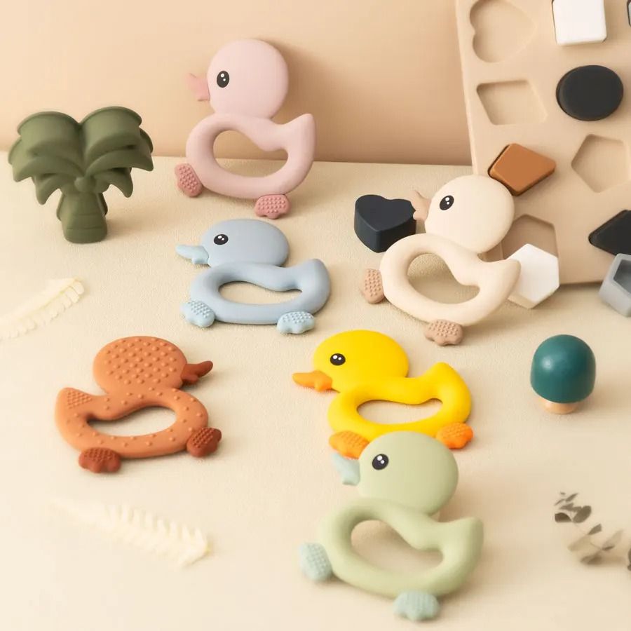 Cartoon Duck Kids Silicone Teether