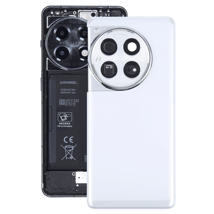 OnePlus 12 Glass Back Cover Replacement with Camera Lens Durable Rear Housing