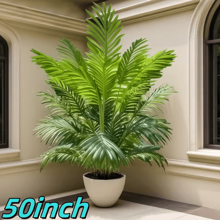 50-Inch Artificial Palm Tree – Lush Tropical Decor for Indoor & Outdoor Spaces