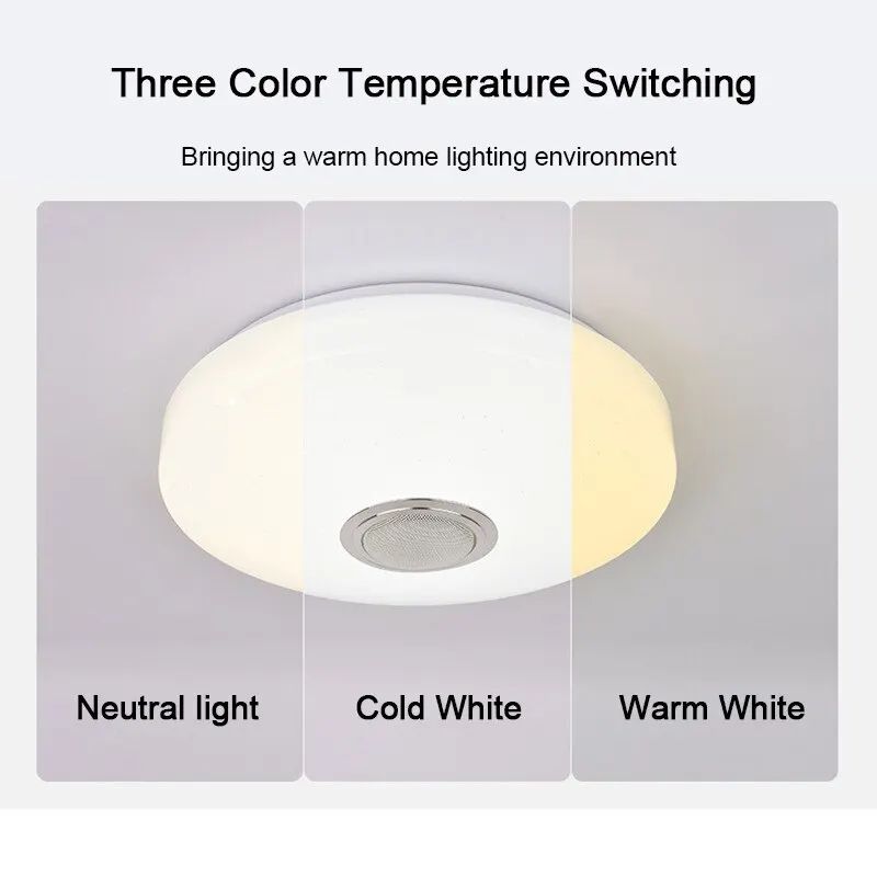 Smart RGB LED Ceiling Light with App and Remote Control