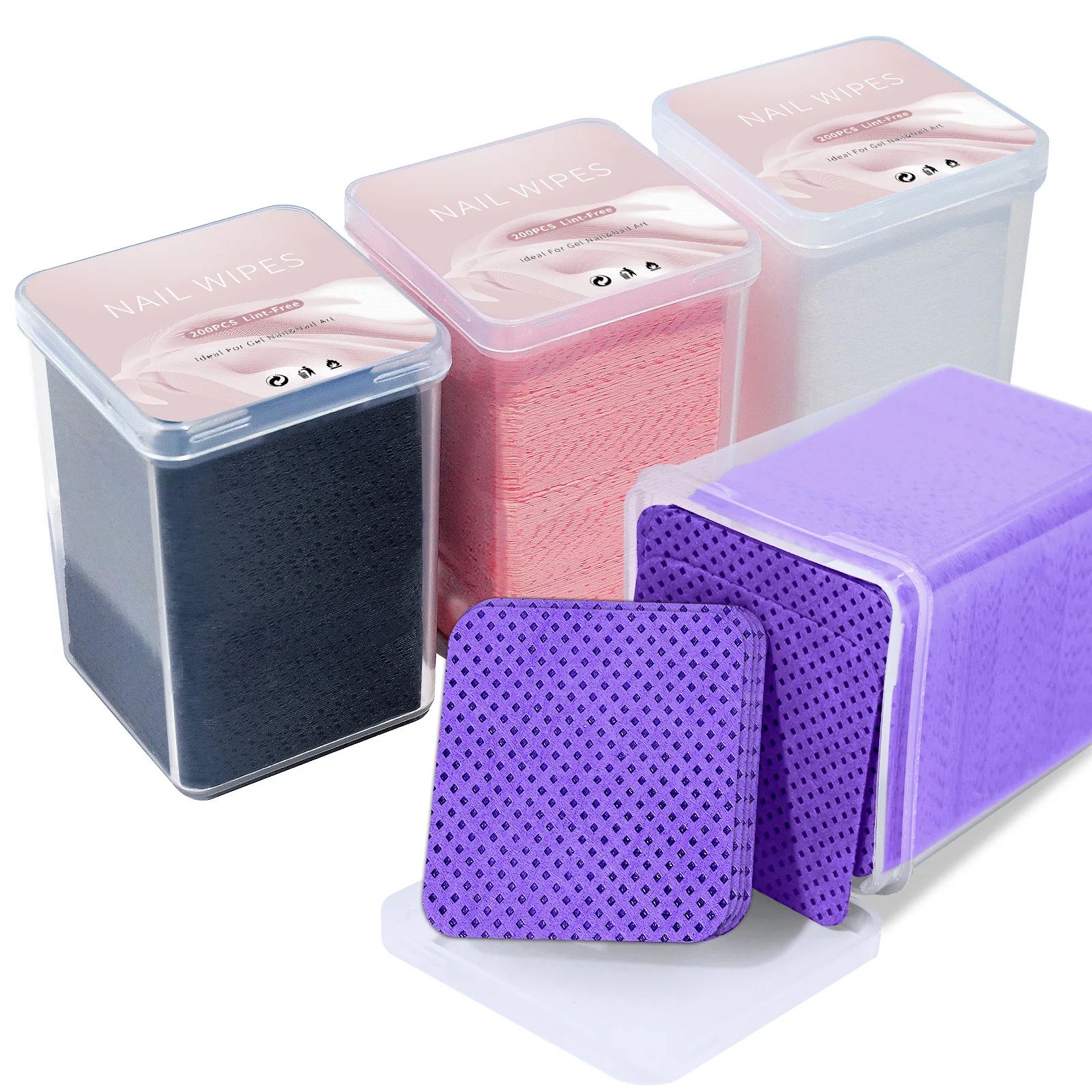ProClean Lint-Free Nail Wipes – UV Gel Polish Remover Cotton Pads for Nail Art Cleaning