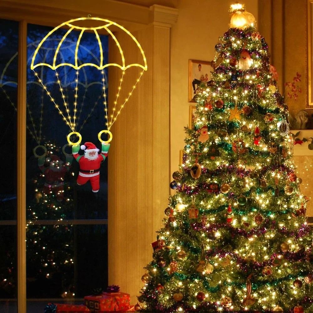Santas Grand Entrance Parachute Lights