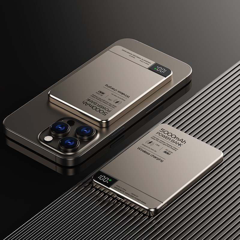 Super Fast Charging Power Bank Magnetic , Wireless Charger Powerbank For Magsafe, iPhone Samsung Huawei Xiaomi