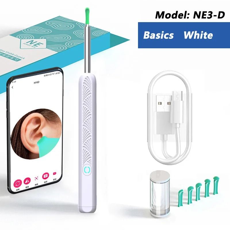 Visual Ear Wax Cleaner with HD Camera Safe Ear Cleaning Endoscope Tool with LED Light