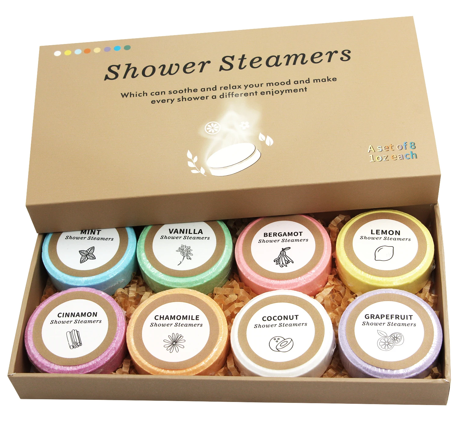 Shower Steamers, Shower Bombs with Essential Oil, Gifts for Her, Home Spa Relaxation & Self-Care, Perfect for Valentine