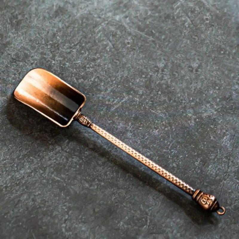 CloudElegance Alloy Tea Spoon – Retro Auspicious Cloud Kung Fu Tea Shovel Tool