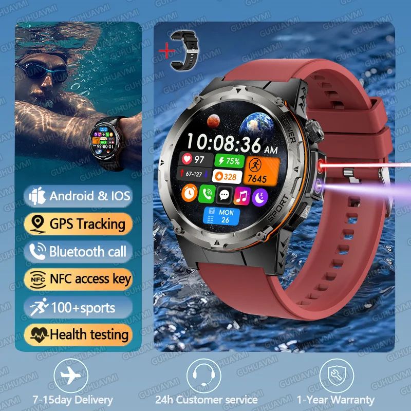 T-Rex 3 Rugged Smartwatch with GPS, NFC & 3ATM Waterproof Design