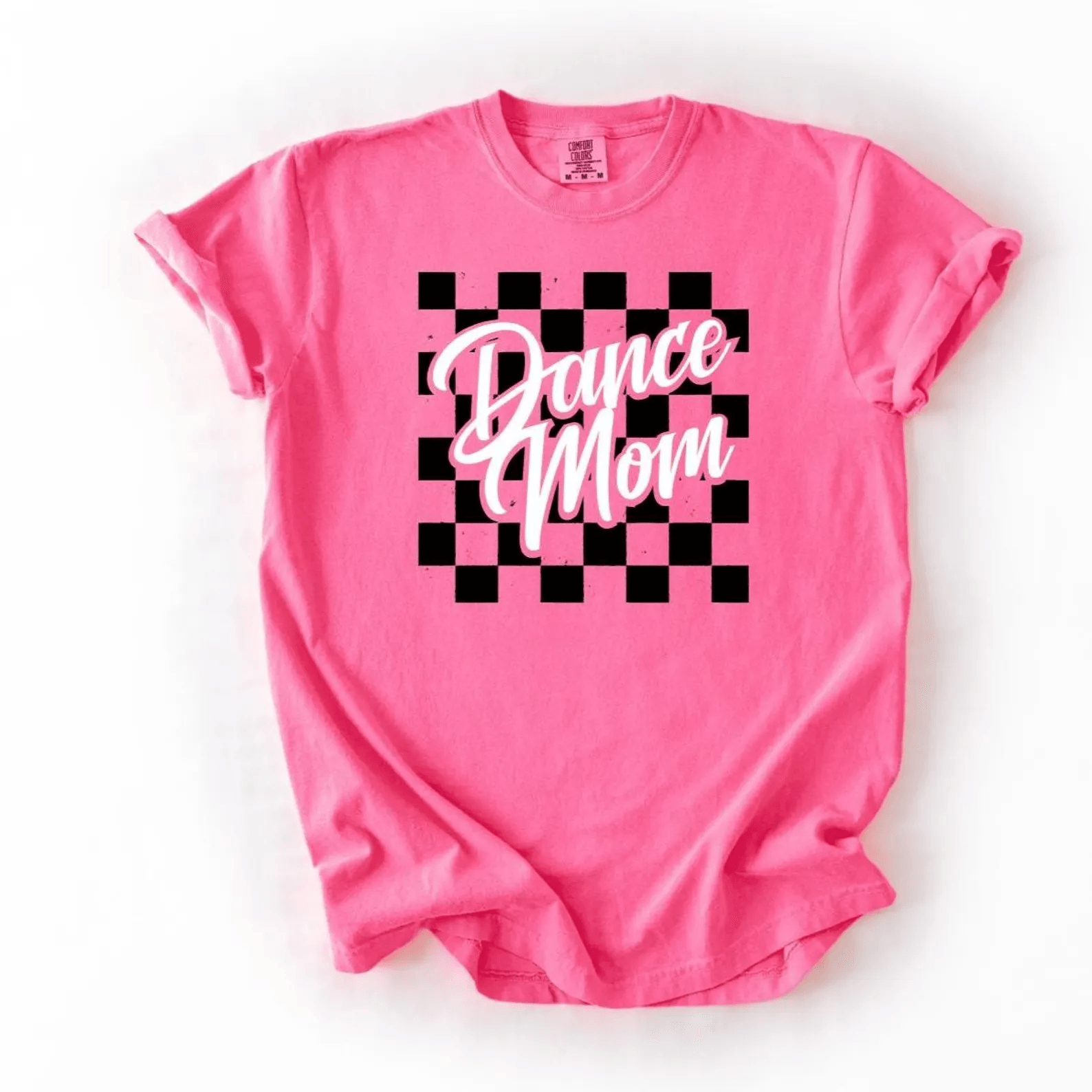 Checkered Dance Mom Shirt Trendy Graphic Tee Dance Competition Mom Gift