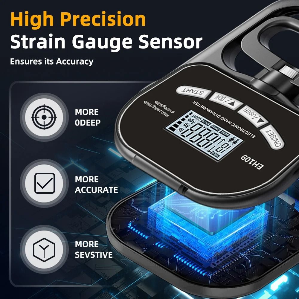 Digital Grip Strength Tester with LCD Display