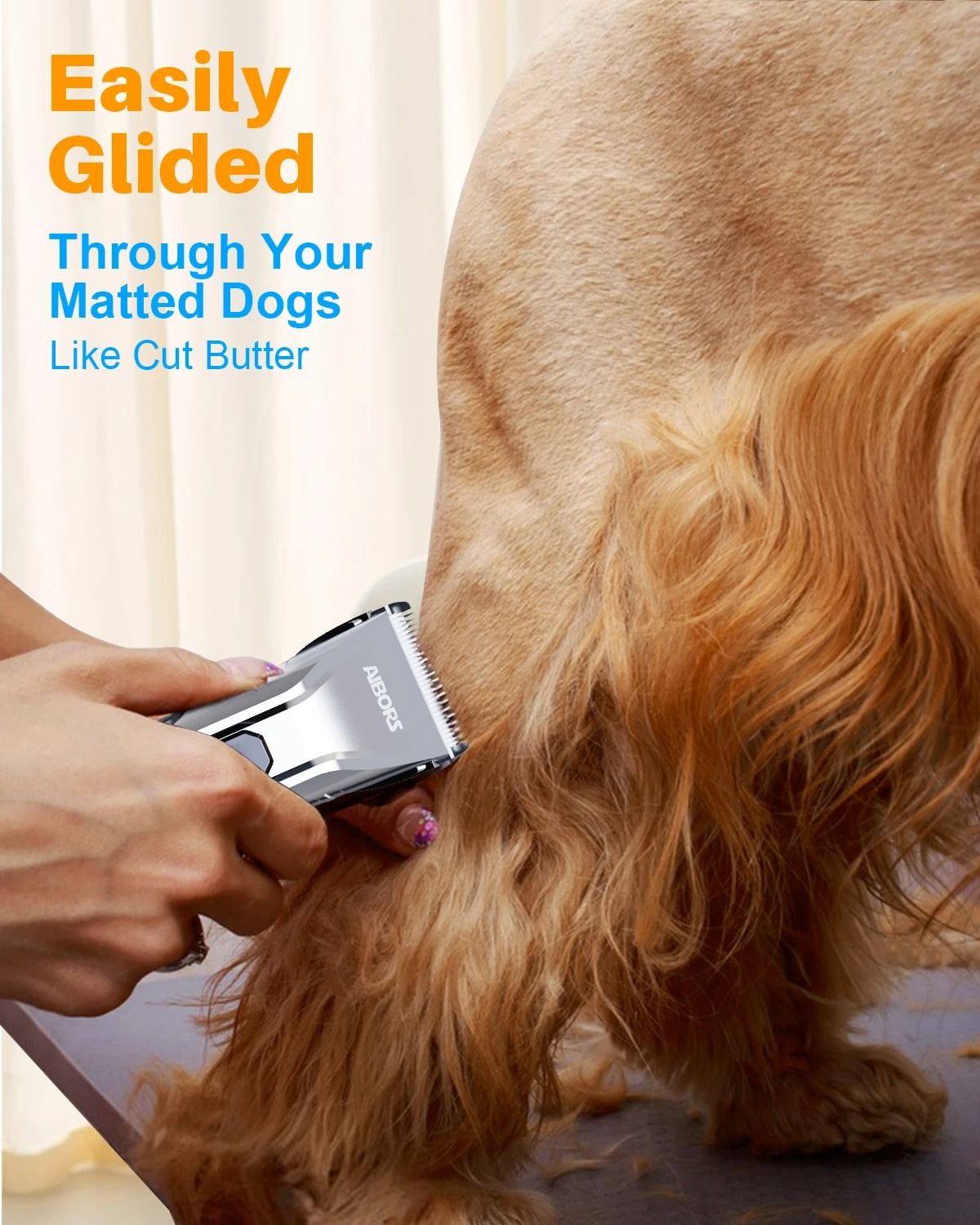 Aibors D10 Professional Dog Hair Clippers Grooming Kit for Pets