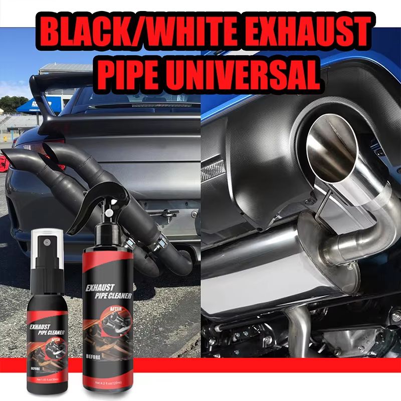 SEAMETAL Exhaust Pipe Cleaner Kit Car Rust Remover and Stainless Steel Polish with Brush and Gloves