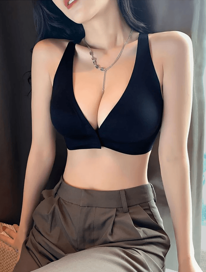 Front-Clip Cooling No-Underwire Maternity Bra with Latex-Blended Back