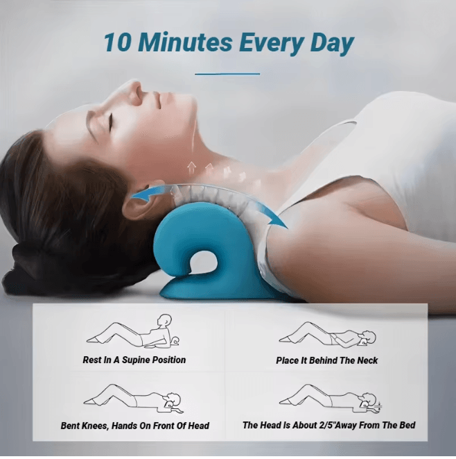 Neck Shoulder Stretcher Cervical Spine Relaxer Pain Relief Massage Pillow