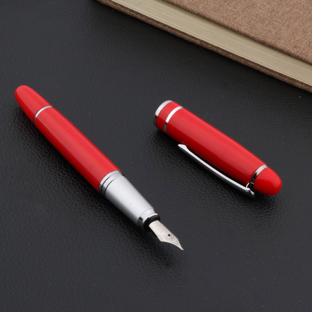 Luxury Red fountain pen Medium Nib Elegant Calligraphy Writing Gift Pen