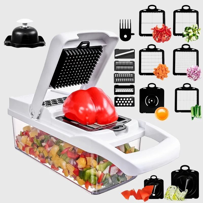 5 in 1 Vegetable Cutter Handheld Food Chopper Slicer and Grater