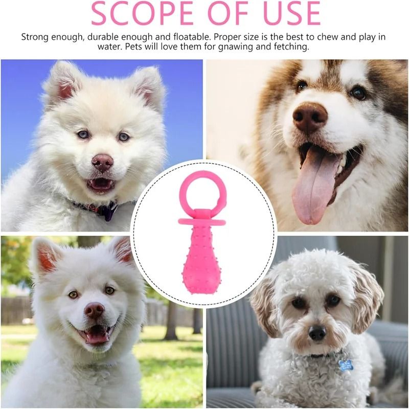 Interactive Rubber Pacifier Pet Toy