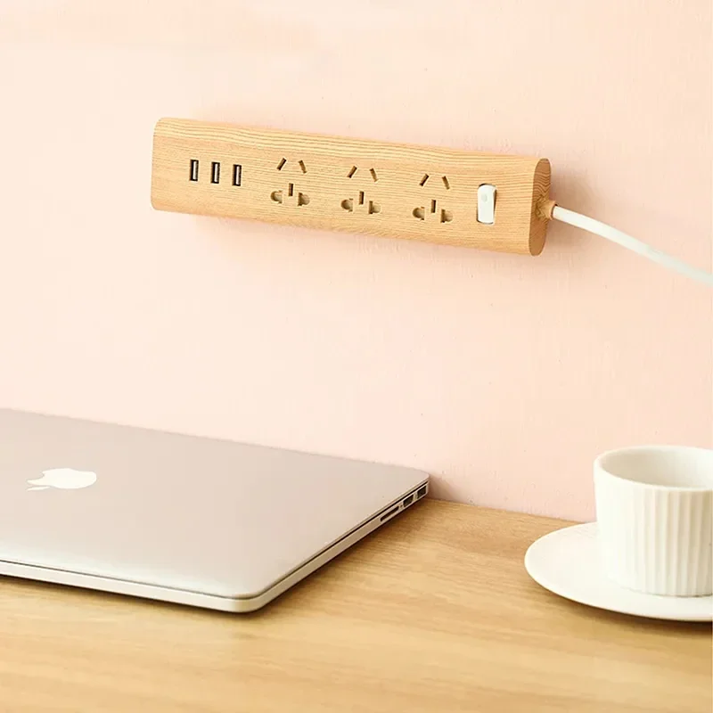 Wall-Mount Power Strip Holder Self-Adhesive Cable Organizer for Extension Leads, Plugs, and Wires