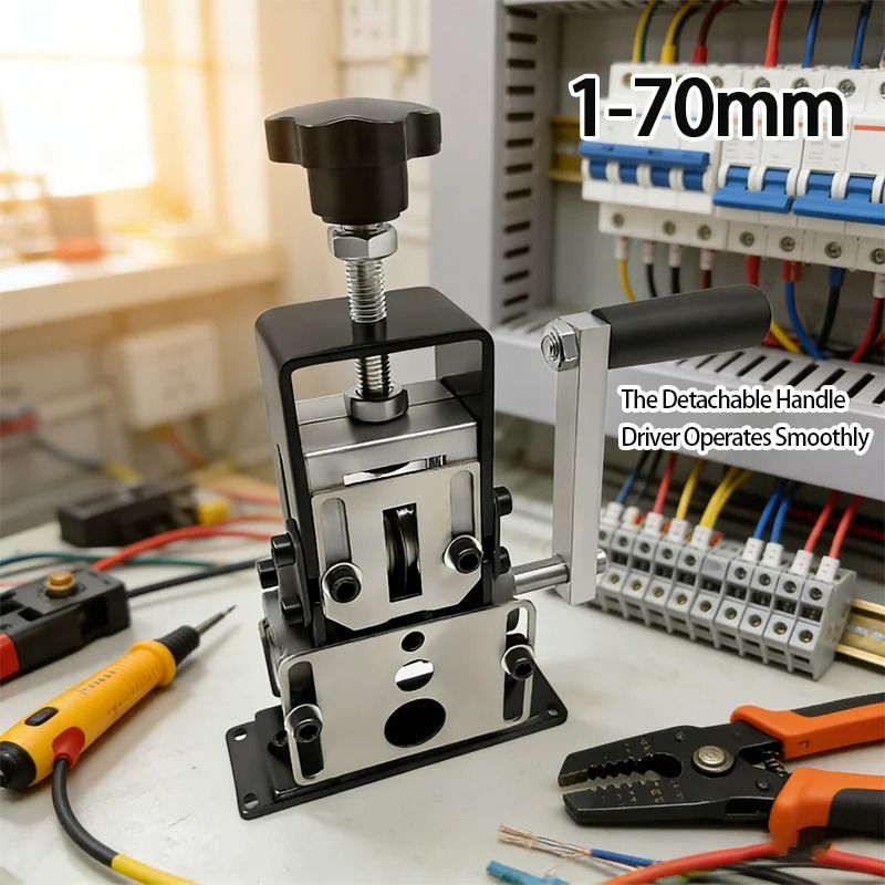 1–70mm Heavy-Duty Wire Stripper – Manual & Drill-Powered Copper Peeling Tool